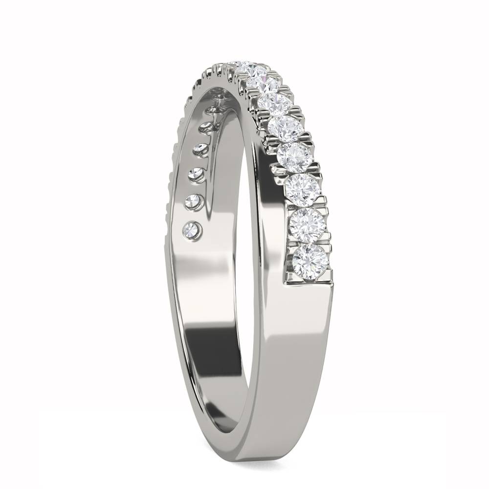 2.5mm Shaped Diamond Wedding Ring P