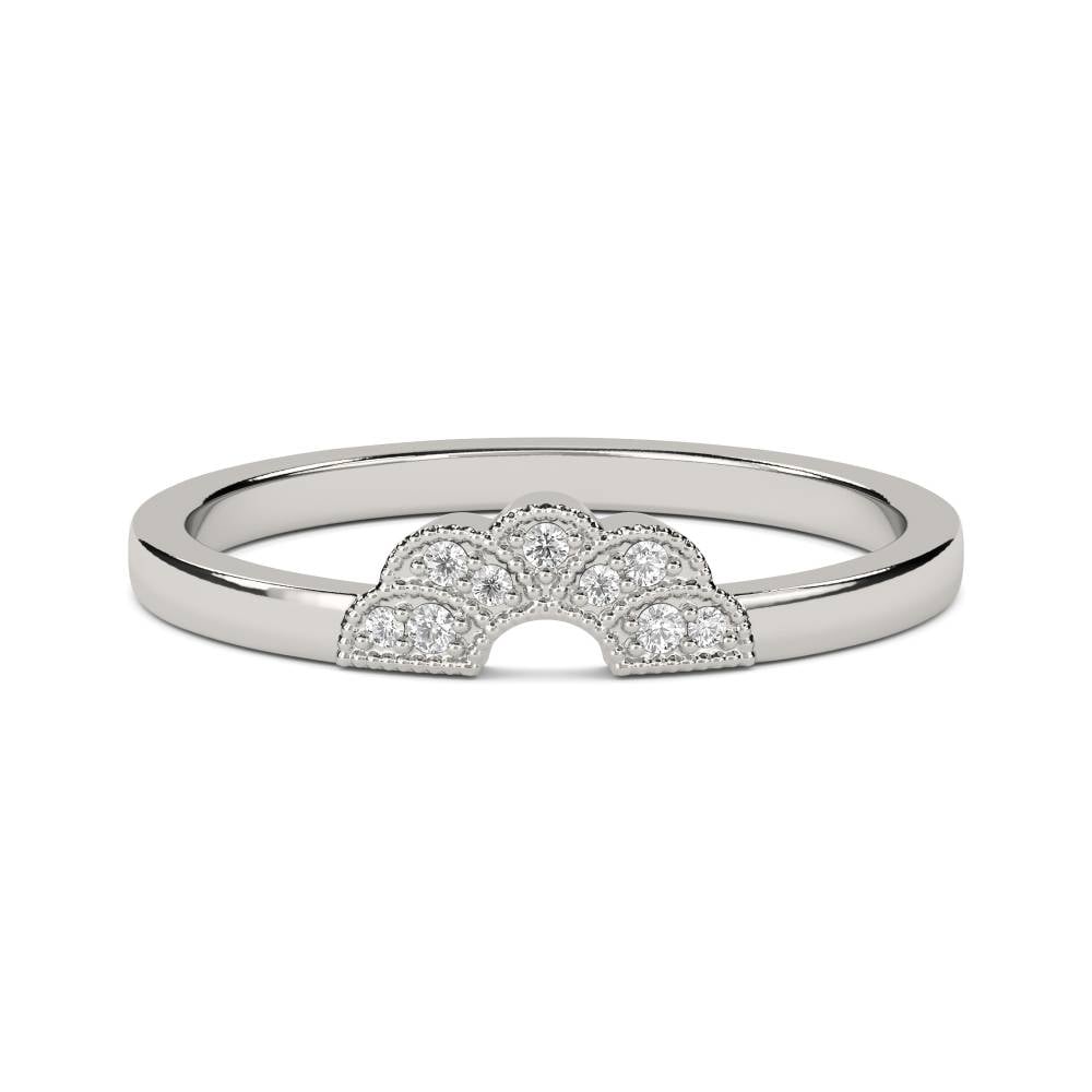 0.10ct VS/FG Round Diamond Shaped Wedding Ring P