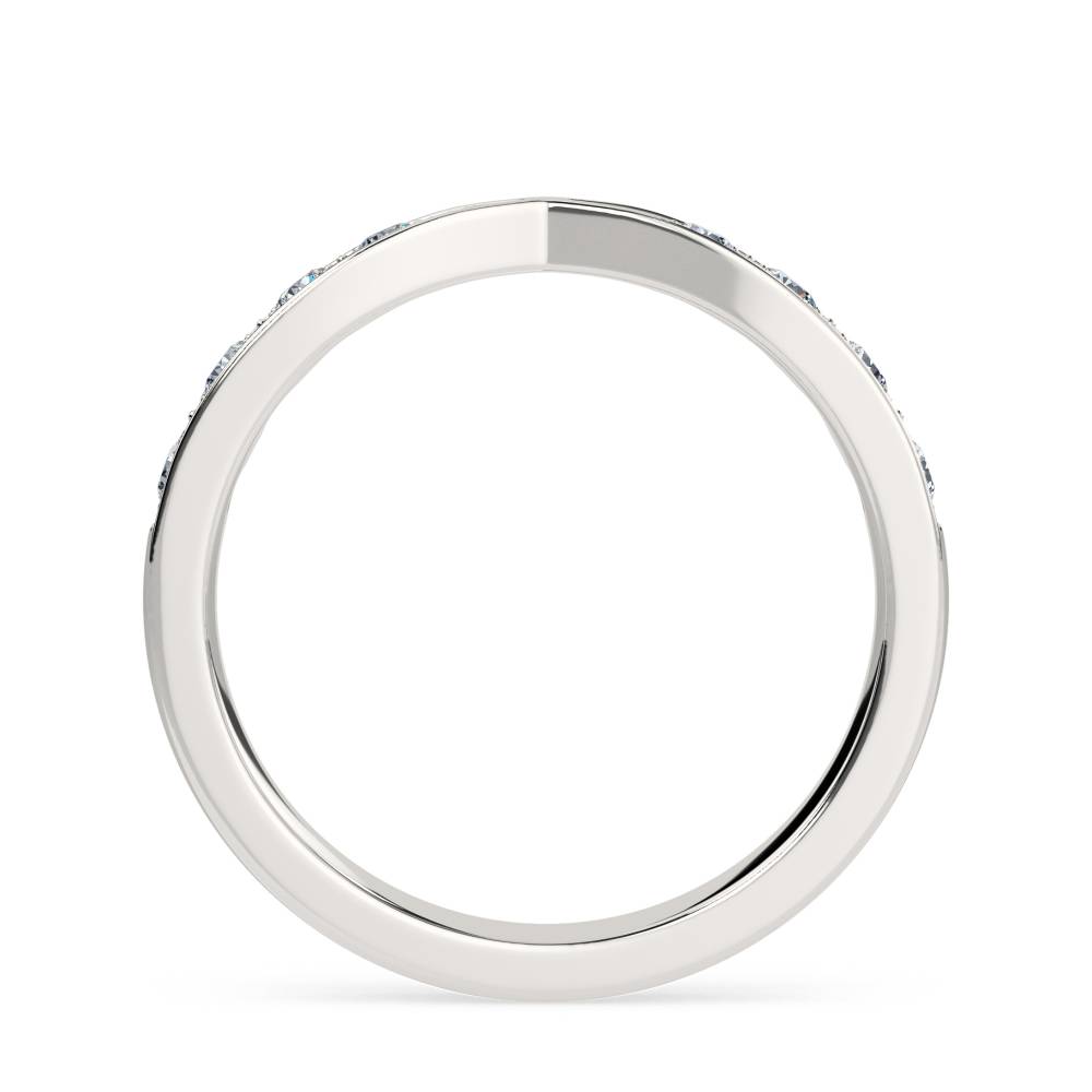 3.5mm Round Diamond Shaped Wedding Ring P