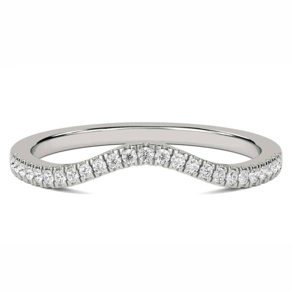 2mm Shaped Diamond Wedding Ring P