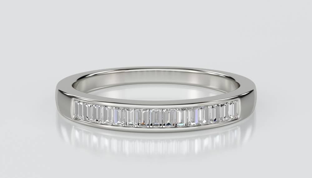 3mm Elegant Baguette Diamond Eternity Ring P