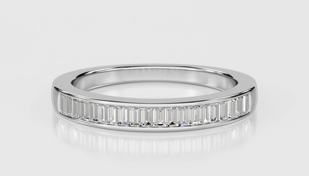 3.5mm Elegant Baguette Diamond Eternity Ring P