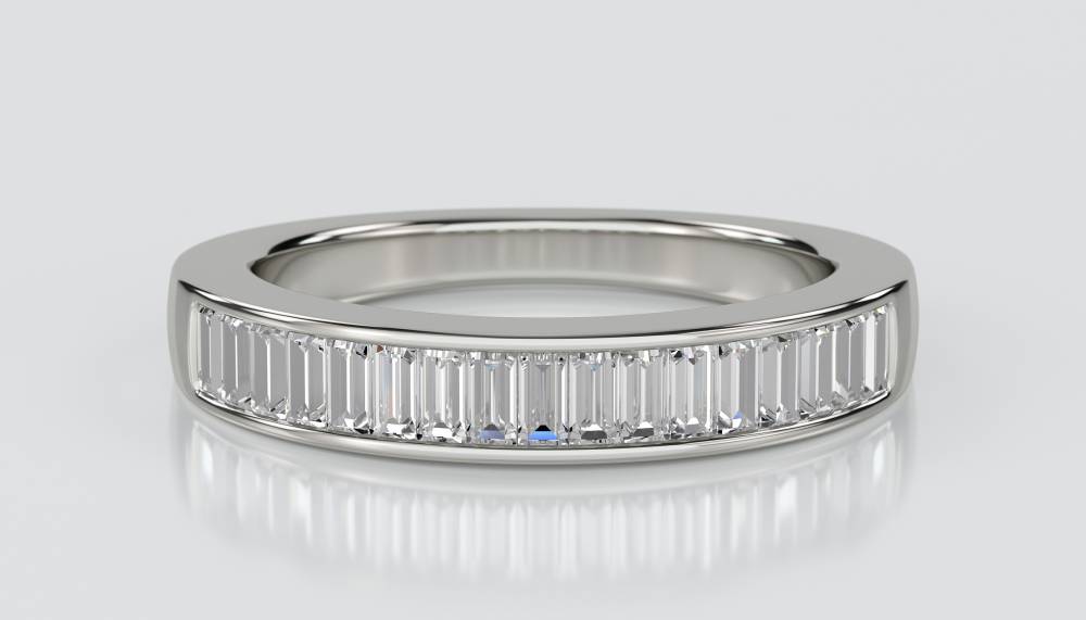 4mm Elegant Baguette Diamond Eternity Ring P