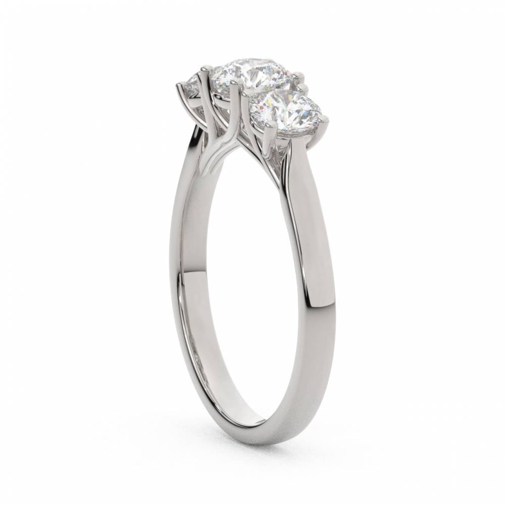 DHDOMR3145 Crossover Round Diamond Trilogy Ring P