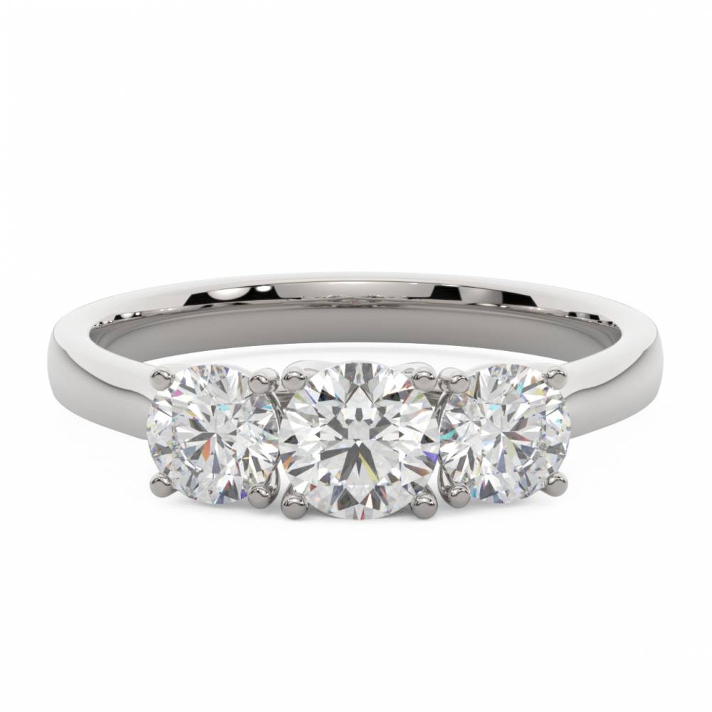 DHDOMR3145 Crossover Round Diamond Trilogy Ring P