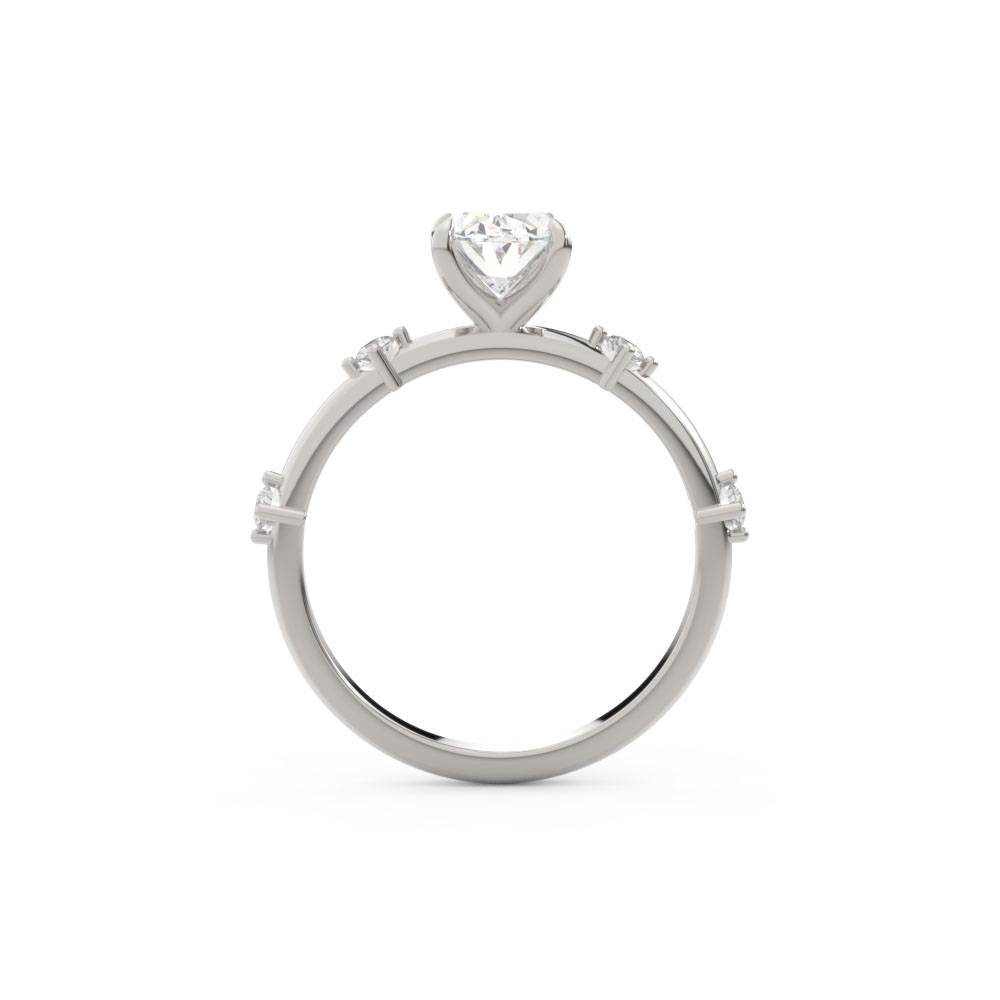 Oval/Round Diamond Designer Ring P