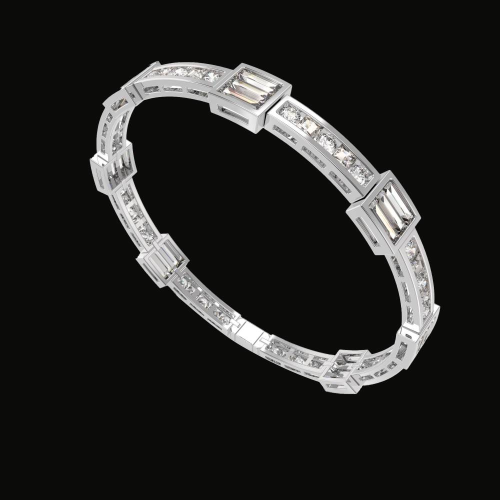 ARCADIA - Round/Princess/Baguette Diamond Designer Bracelet W