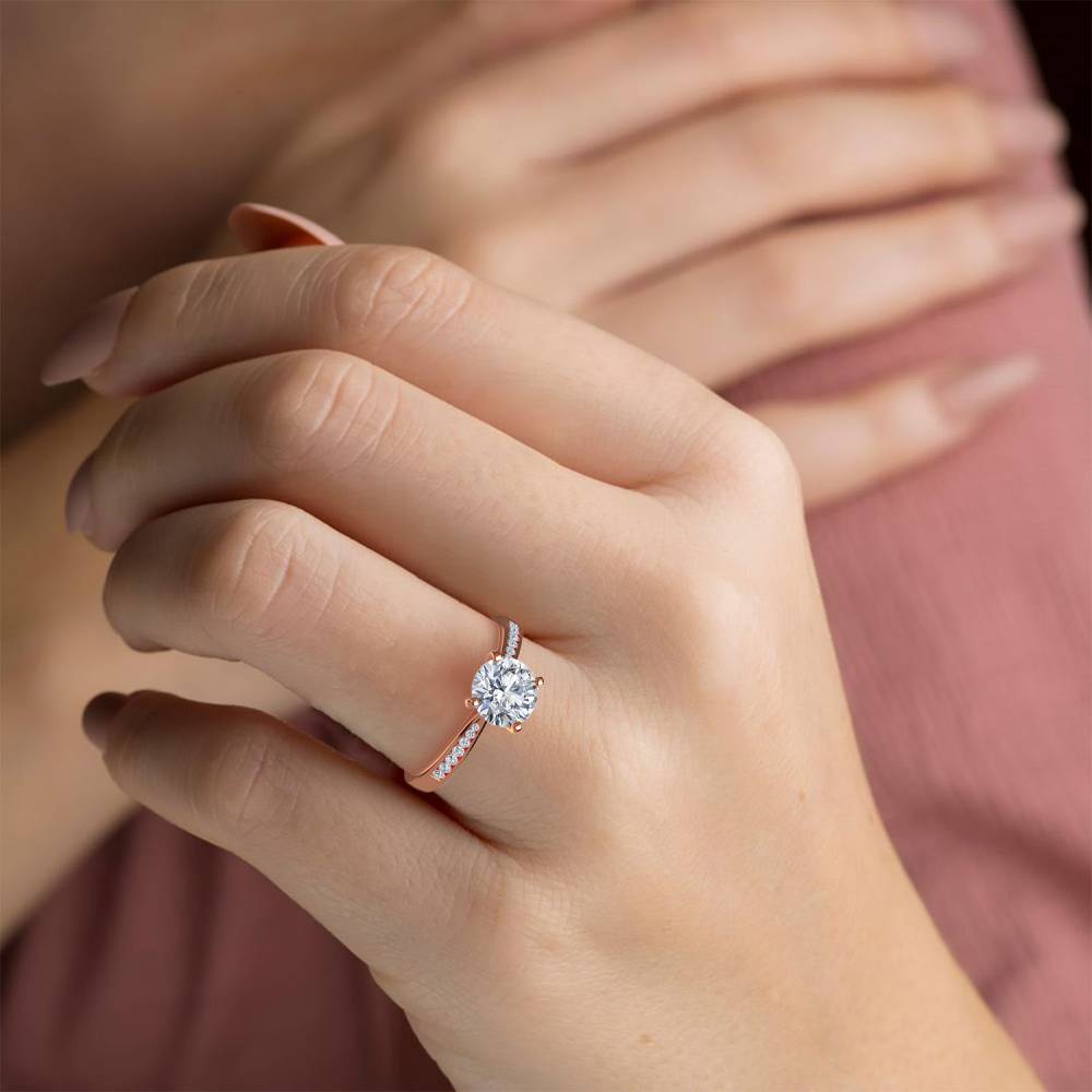 Shoulder Set Diamond Engagement Ring
 R