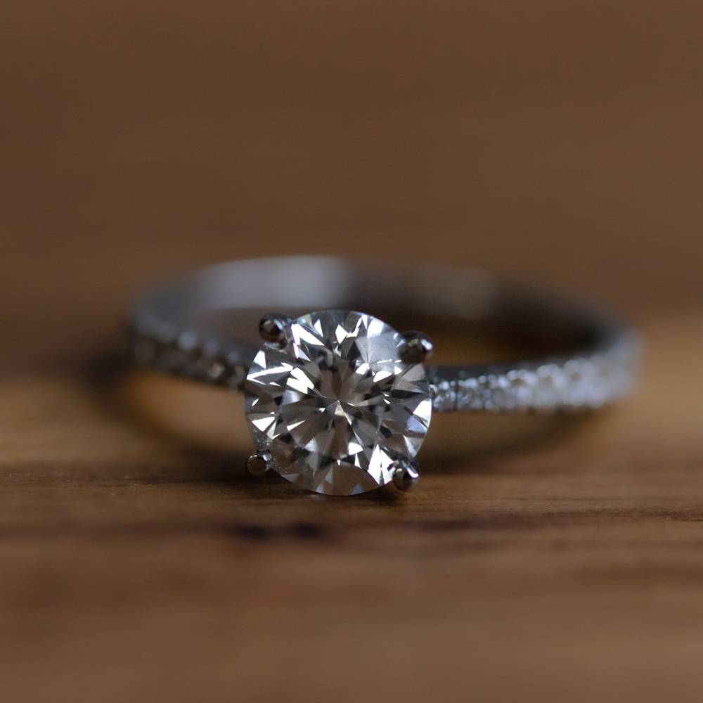Shoulder Set Diamond Engagement Ring
 W