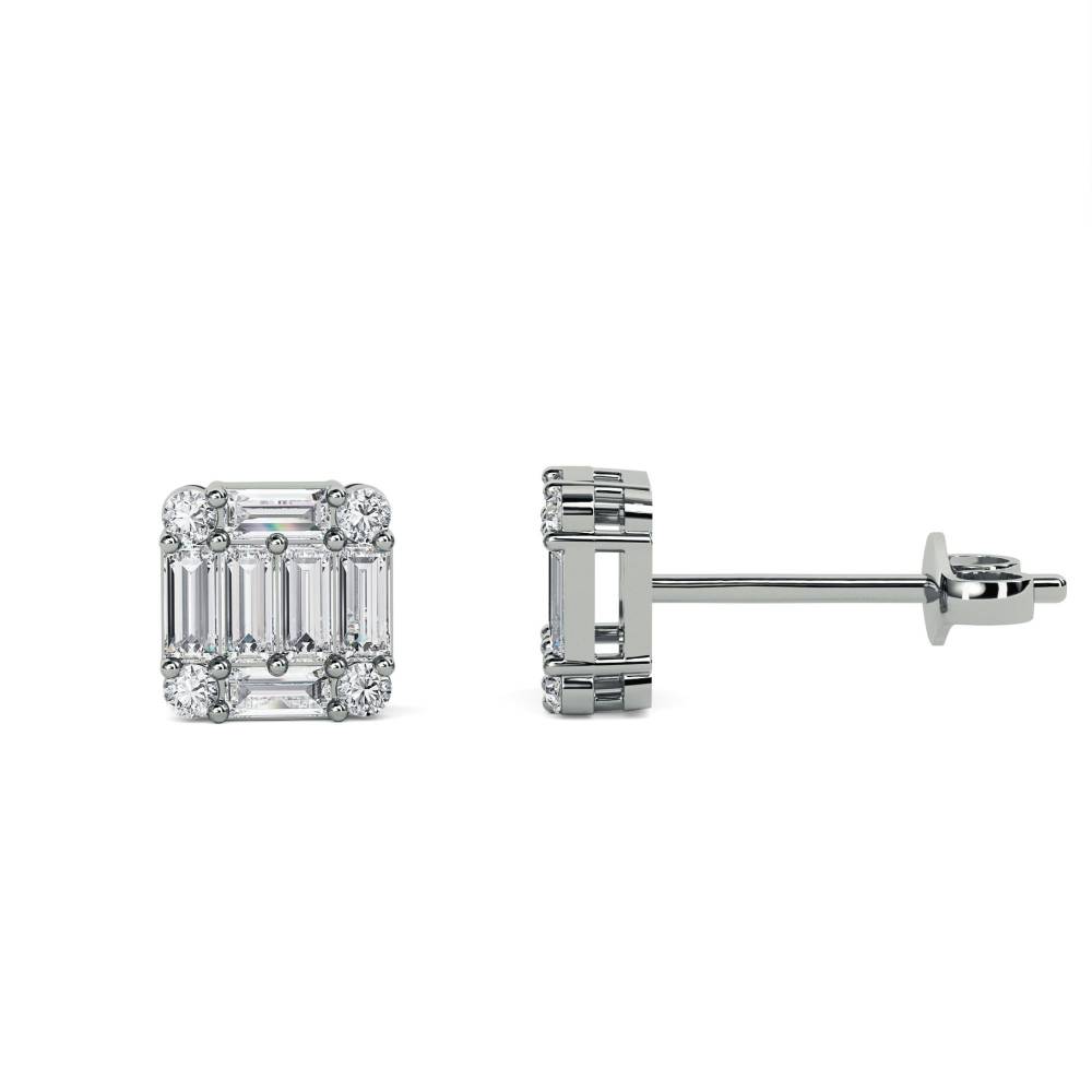 0.60ct Classic Diamond Cluster Earrings W