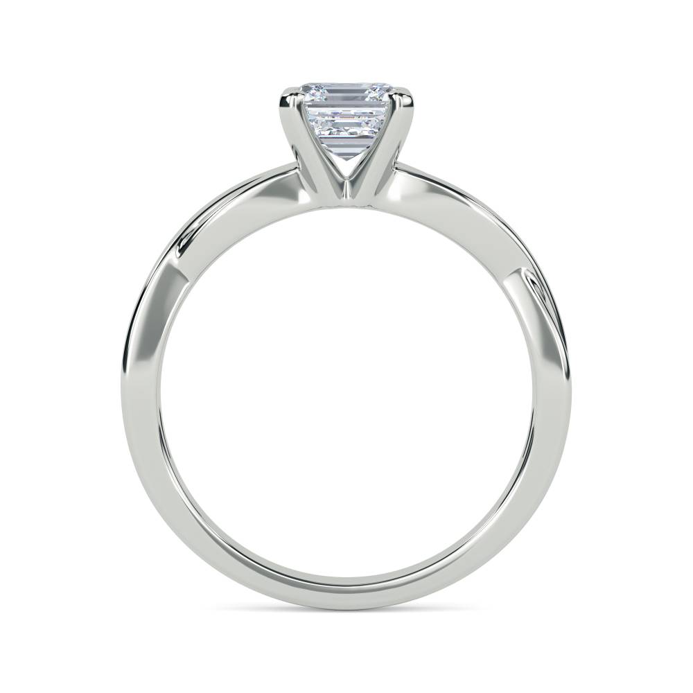 Infinity Love Swirl Asscher Diamond Engagement Ring W