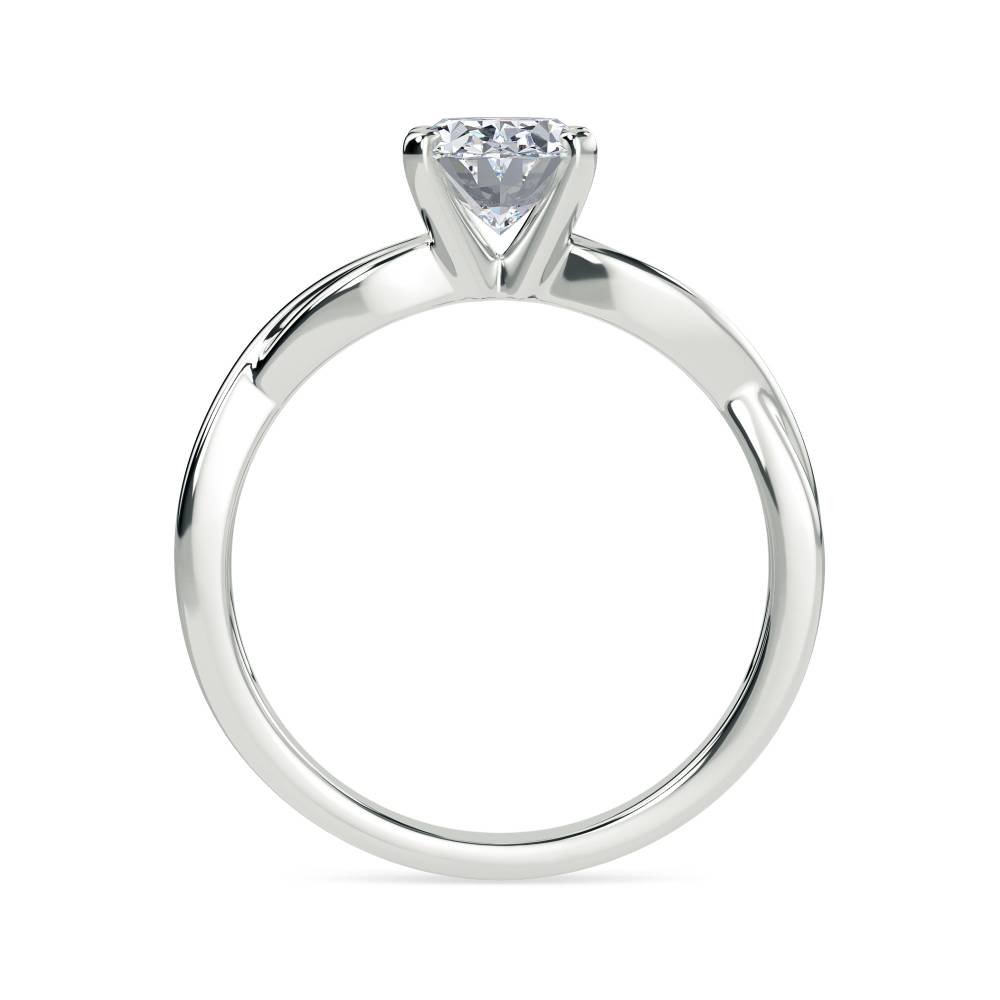 Infinity Love Swirl Oval Diamond Engagement Ring W