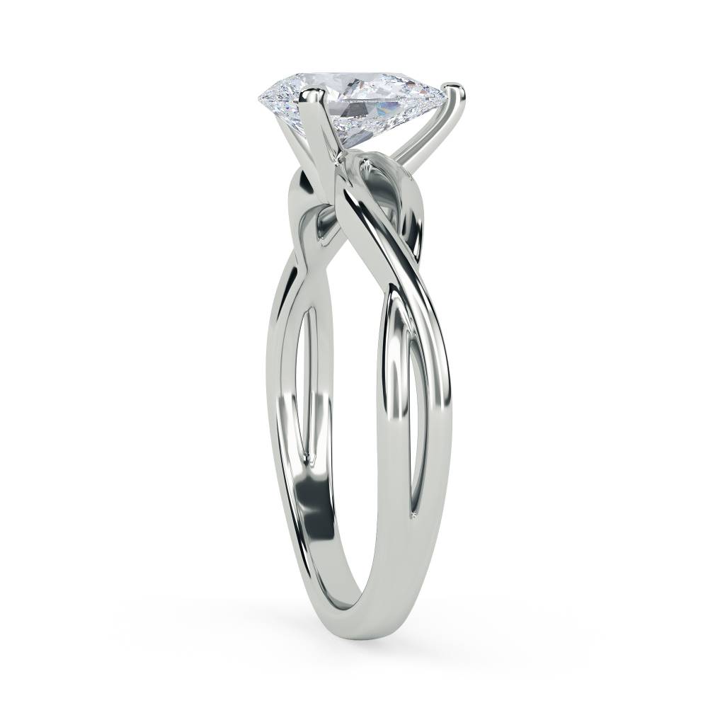 Infinity Love Swirl Pear Diamond Engagement Ring W