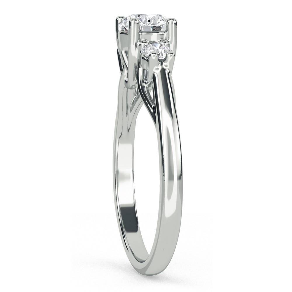 DHAN500RD Unique Round Diamond Trilogy Ring W