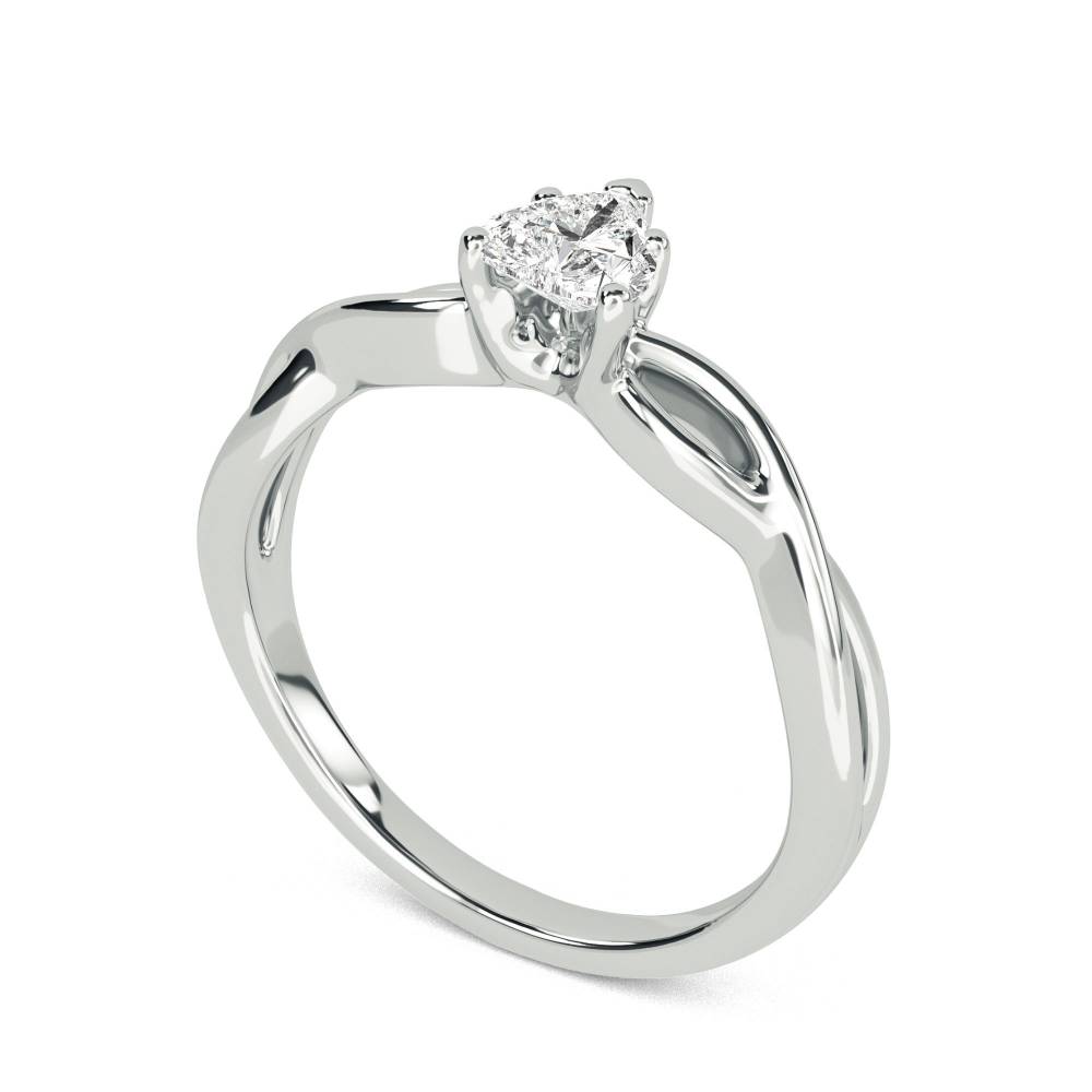 Infinity Love Swirl Heart Diamond Engagement Ring W