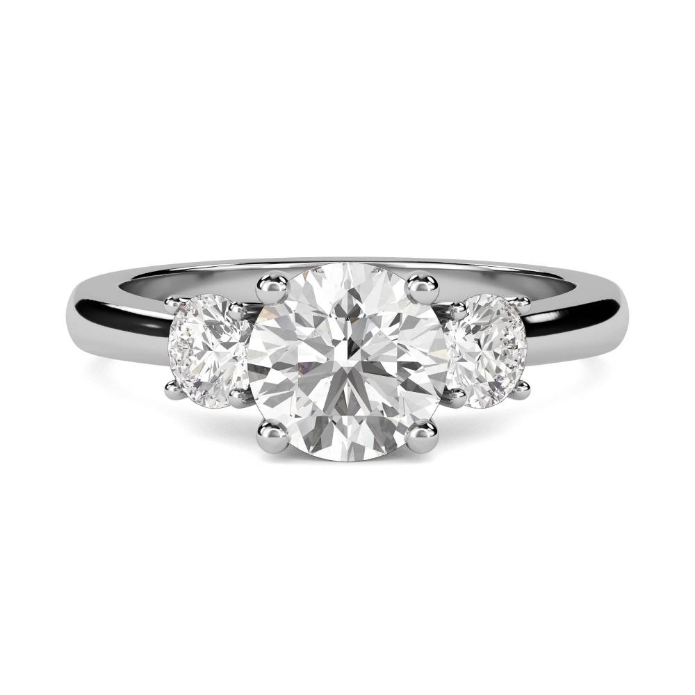 Unique 3 Stone Diamond Ring W