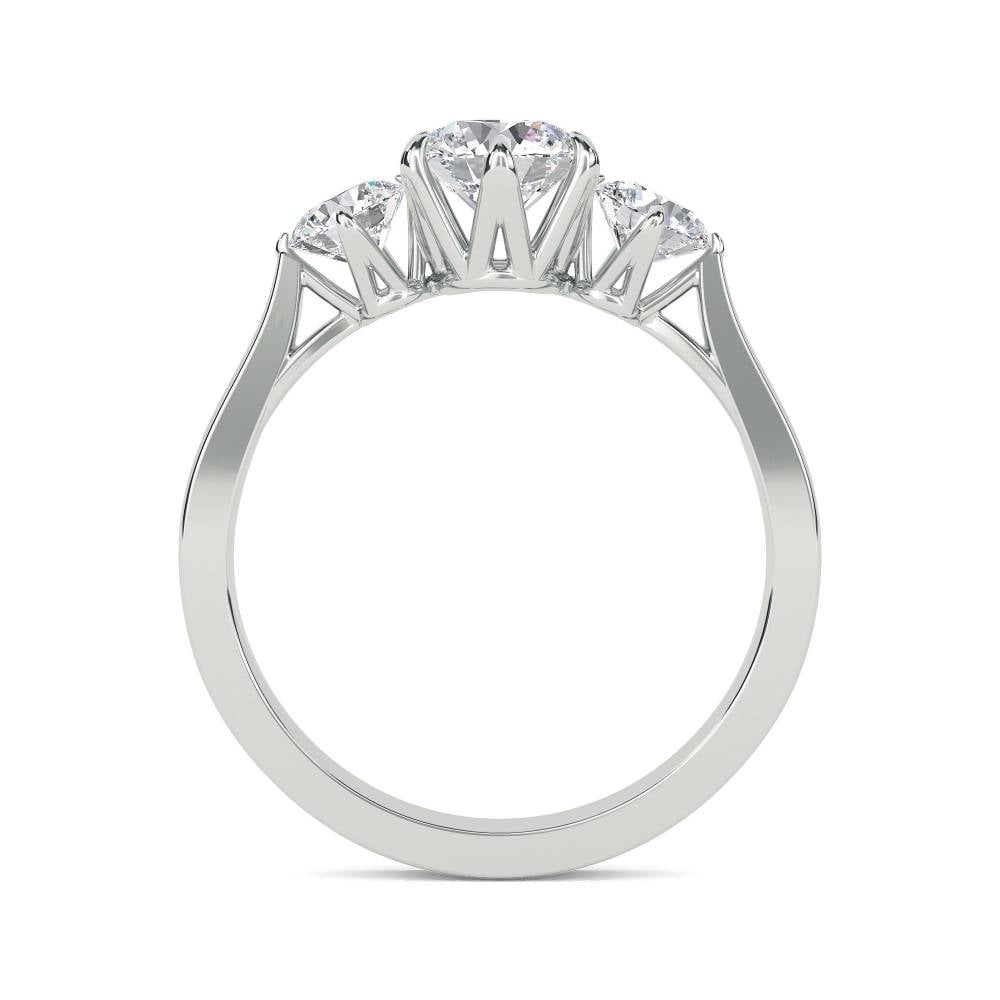 DHAN700 Elegant Round Diamond Trilogy Ring W