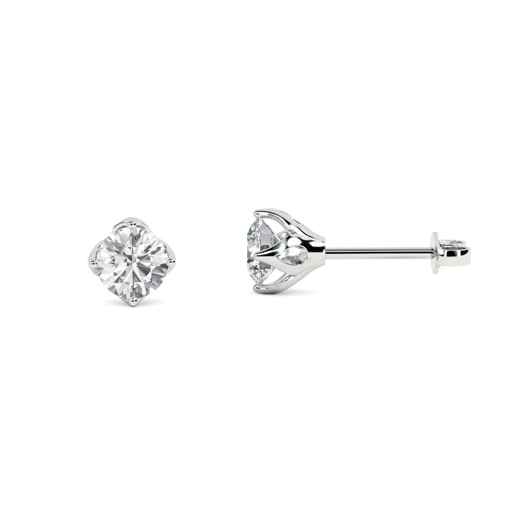 0.10 SI/G-H Round Diamond Stud Earrings W