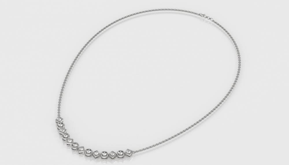 0.45ct VS/FG Elegant Round Diamond Drop Necklace W