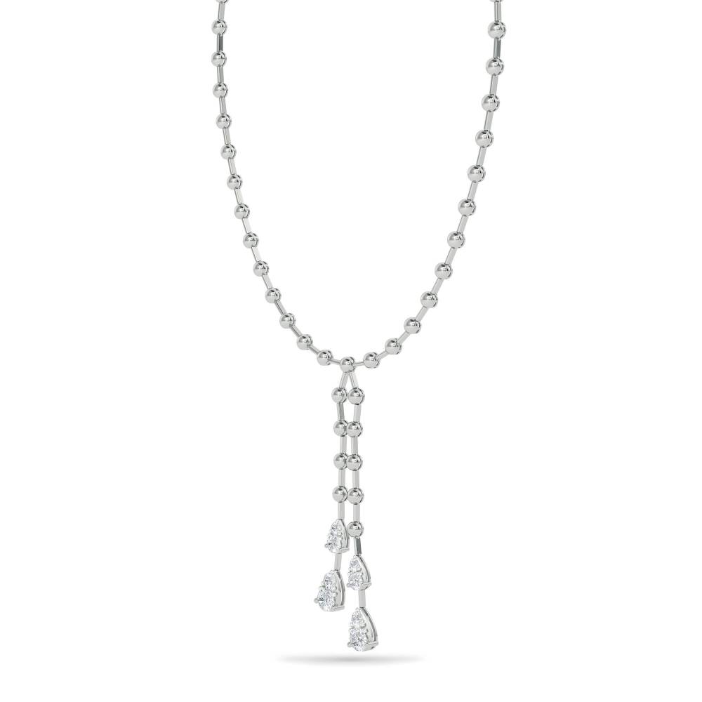1.55ct VS/FG Elegant Round Diamond Two Drop Necklace W