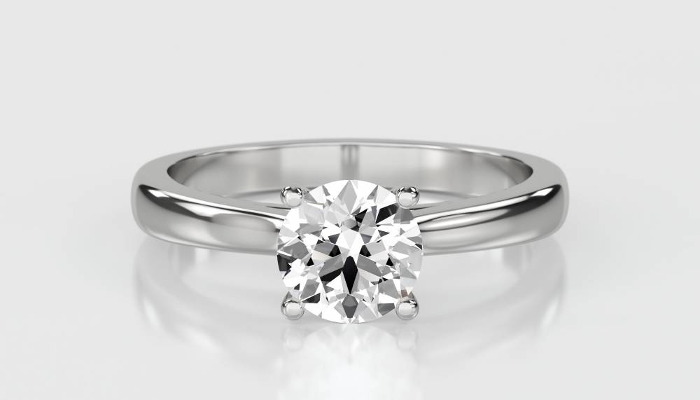 Elegant Round Diamond Engagement Ring W