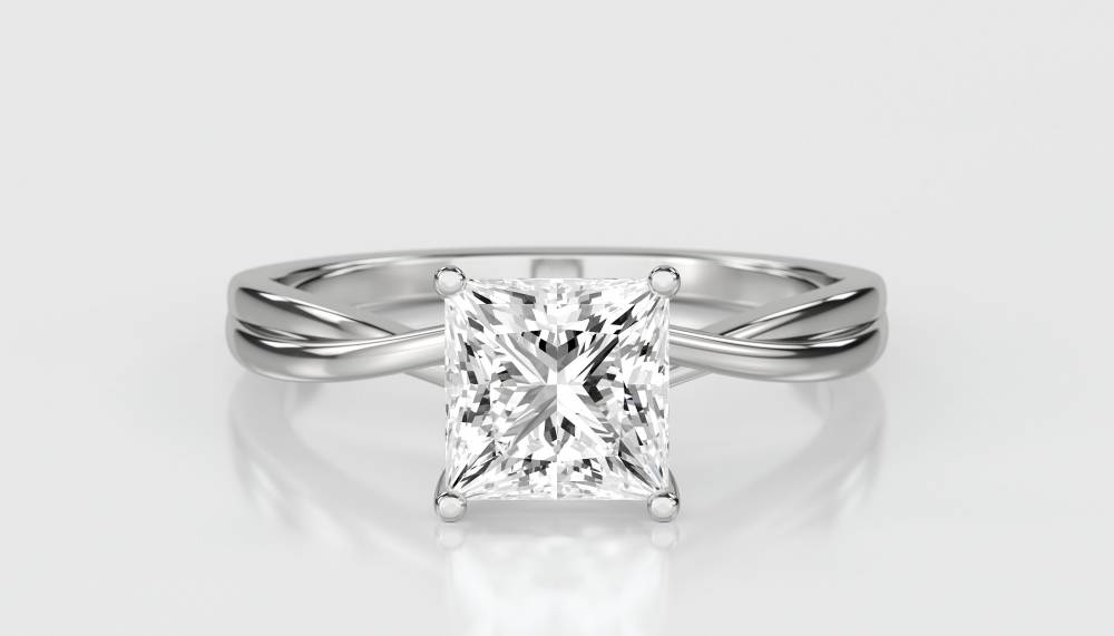 Modern Infinity Princess Diamond Engagement Ring W