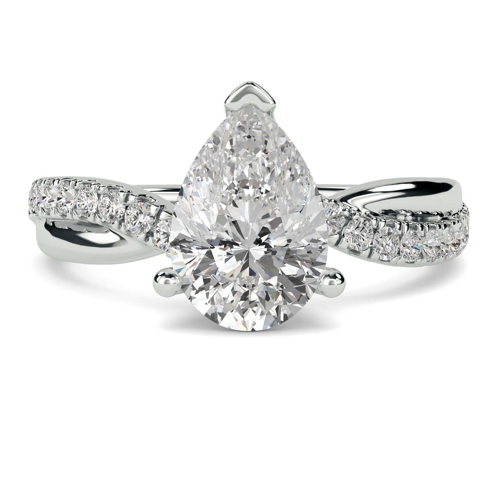 Infinity Pear & Round Diamond Engagement Ring W