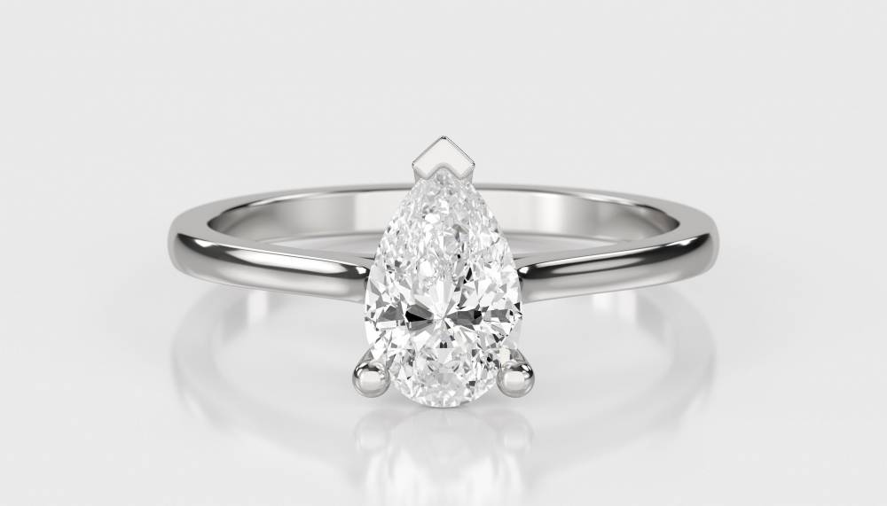 0.25ct Stylish Pear Diamond Engagement Ring W