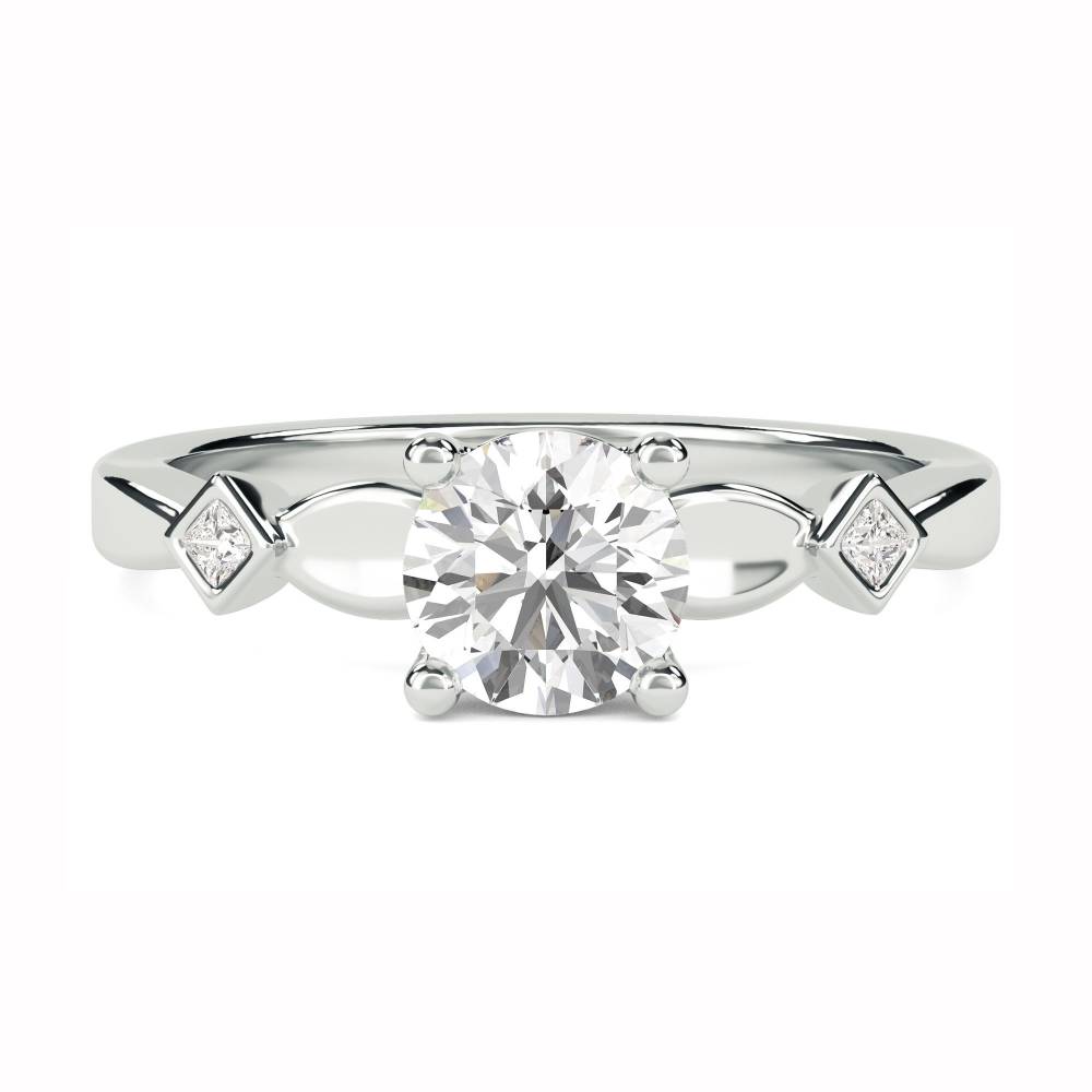 Round & Princess Diamond Designer Ring W