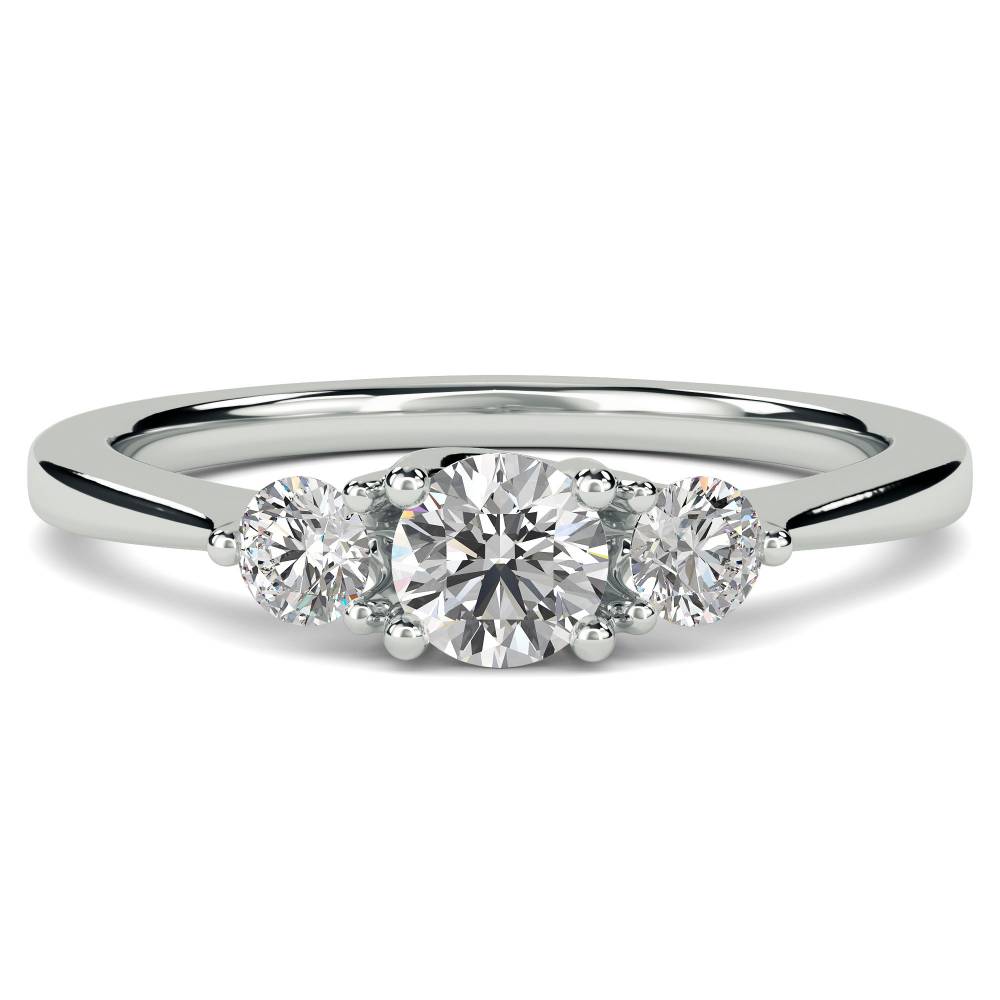 DHDOMR31016 Crossover Round Diamond Trilogy Ring W