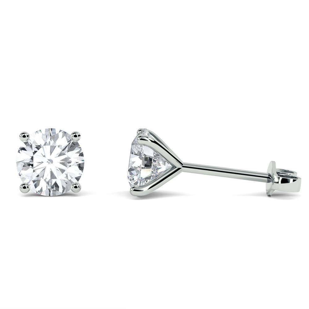 Elegant Round Diamond Designer Earrings W