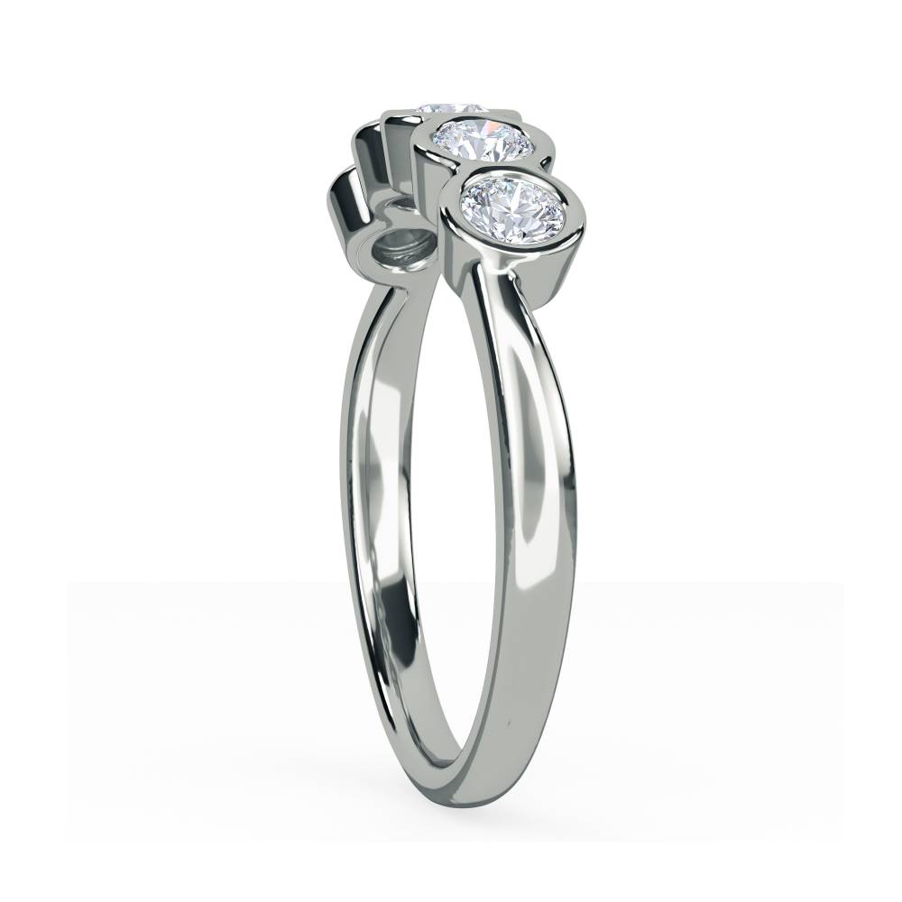 DHHET153 5 Stone Round Diamond Half Eternity Ring W