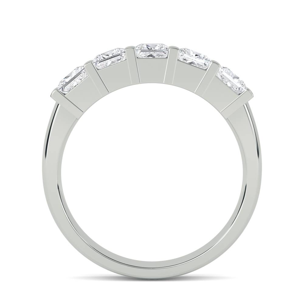 DHHET181 5 Stone Princess Diamond Half Eternity Ring W