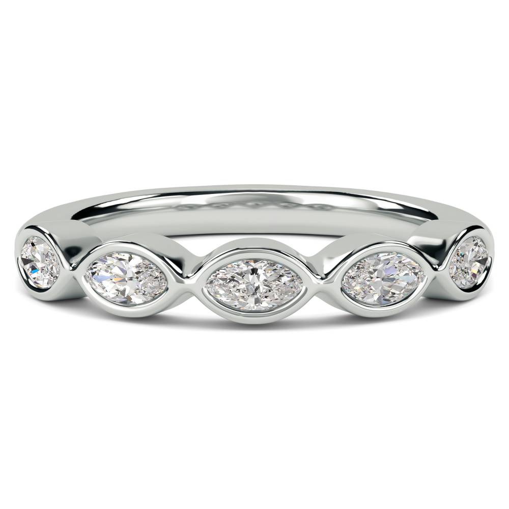 DHHET227 5 Stone Marquise Diamond Half Eternity Ring W