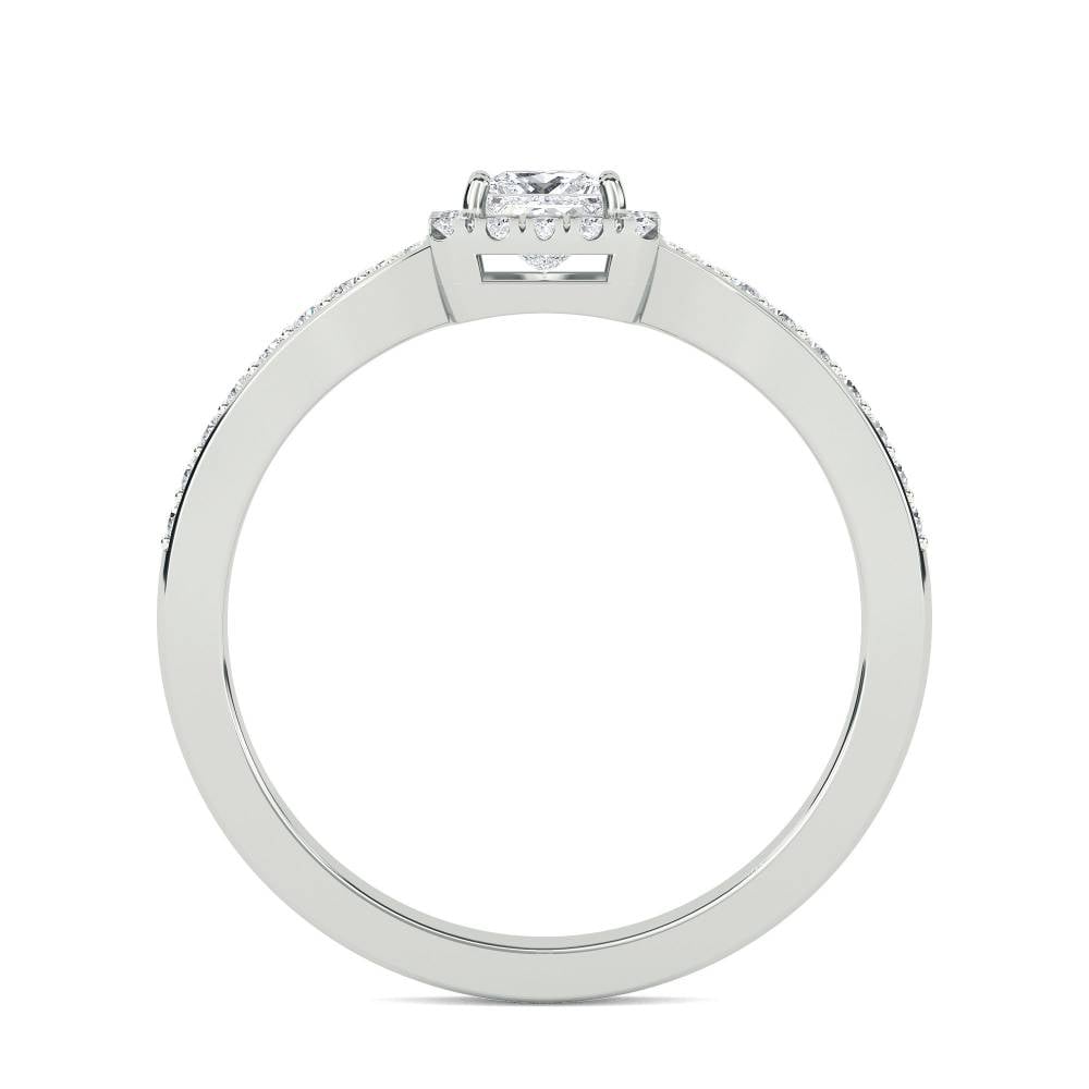 0.60ct VS/FG Petite Princess Diamond Halo Ring W