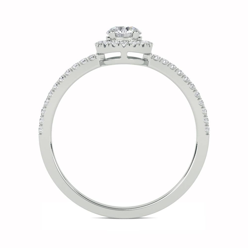 0.60ct VS/FG Petite Round Diamond Halo Ring W