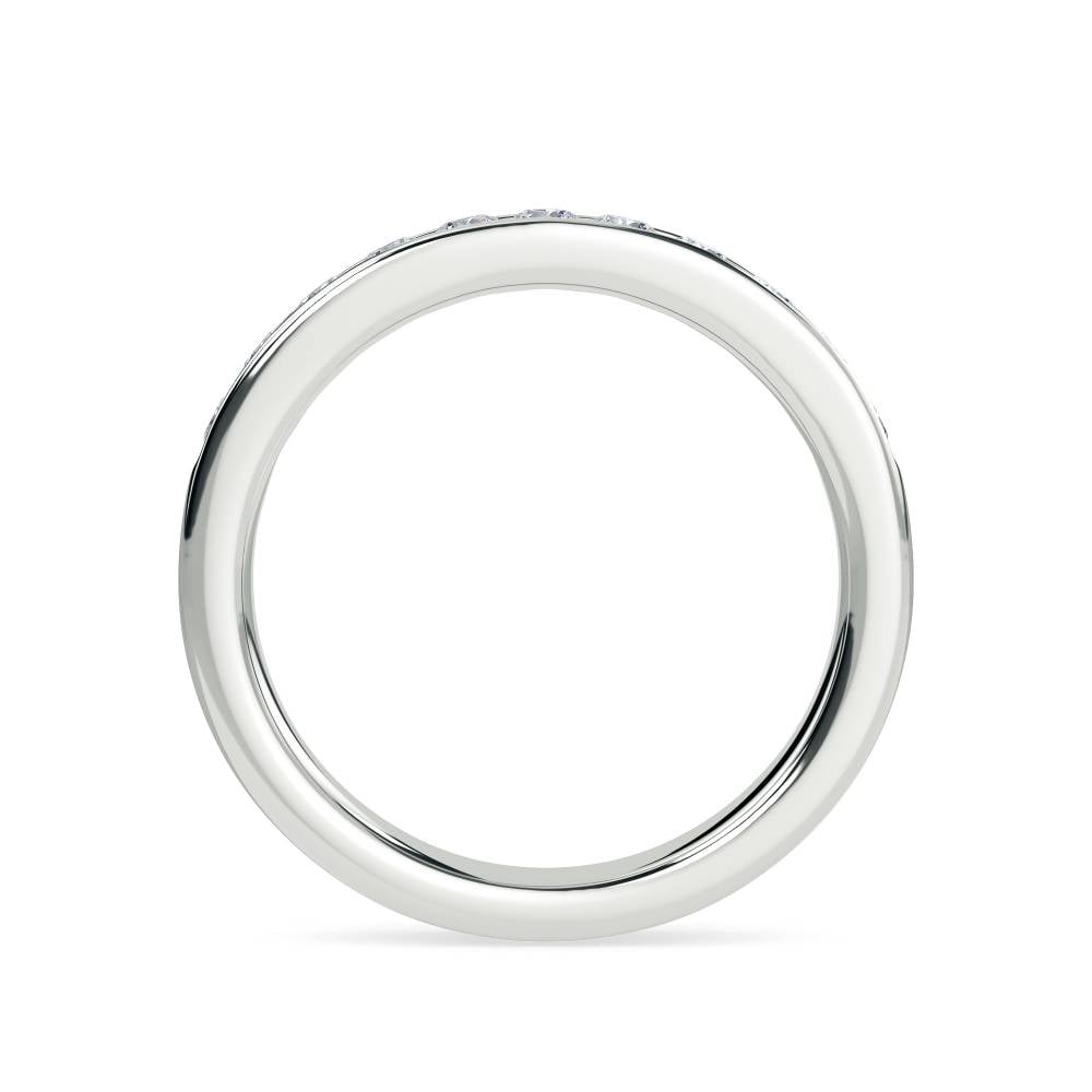3mm Round Diamond Half Eternity Ring W