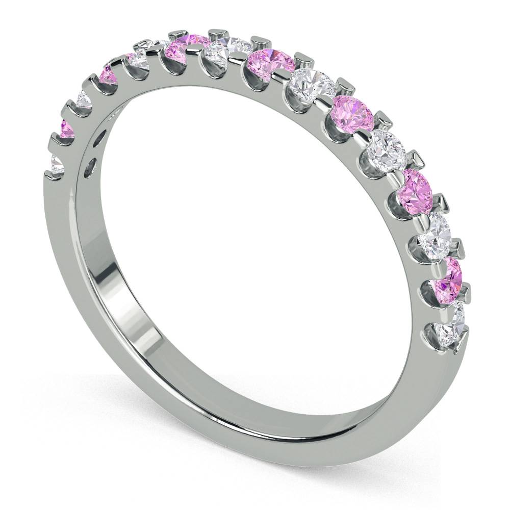 2.5mm Pink Sapphire And Diamond Eternity Ring W