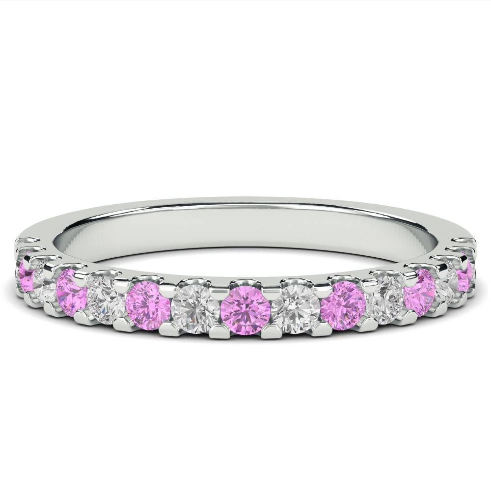 2.5mm Pink Sapphire And Diamond Eternity Ring W