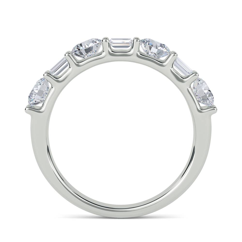 Round & Baguette Diamond Eternity Ring W