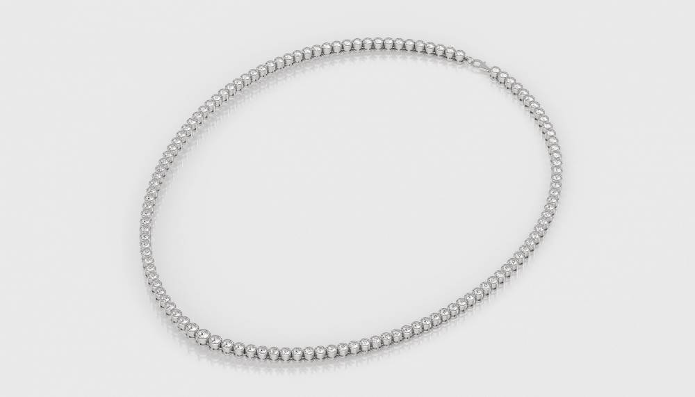 4.00ct VS/FG Rubover Tennis Necklace W