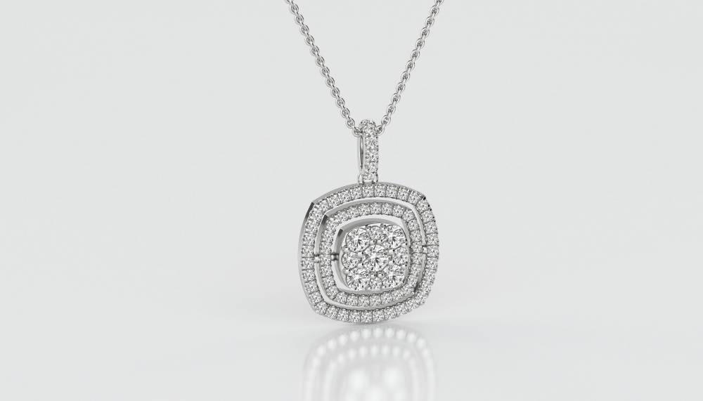 Movable Round Diamond Designer Pendant W