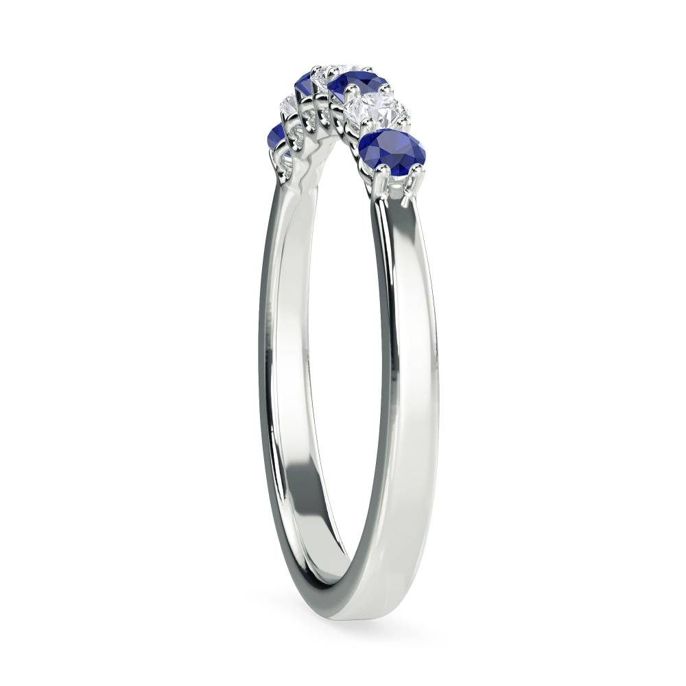0.90ct Blue Sapphire And Diamond Eternity Ring W