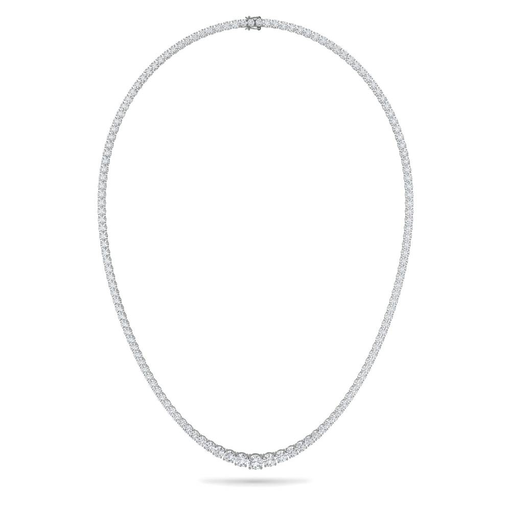 14.00ct VS/FG Round Diamond Claw Set Tennis Necklace W