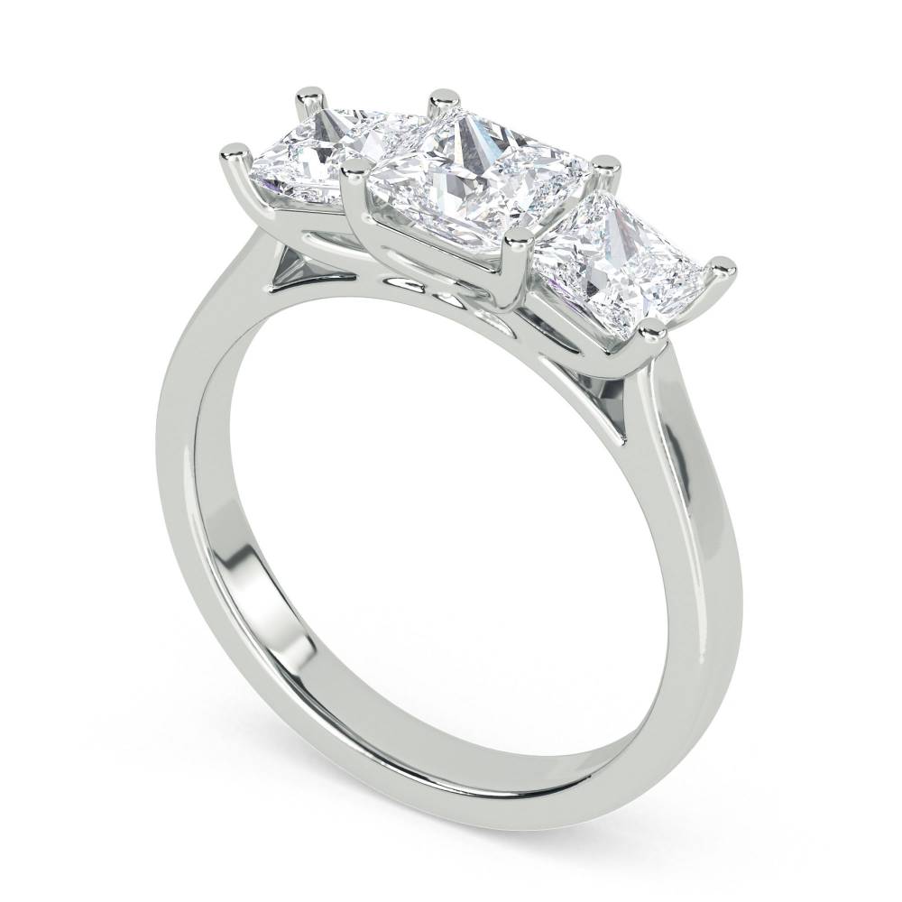 DHMT03346 Traditional Princess Diamond Trilogy Ring W