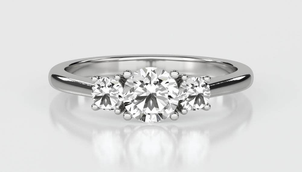 DHMT03379 Lavish Round Diamond Trilogy Ring W