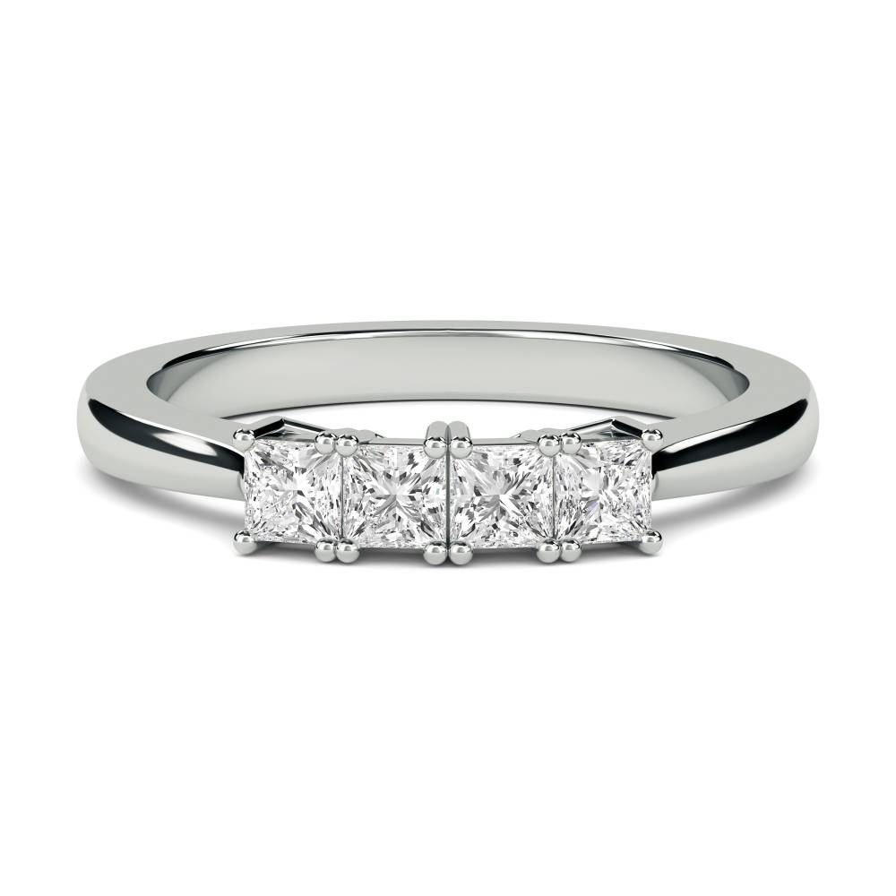 DHMT04009PRI Classic Four Stone Princess Diamond Eternity Ring W