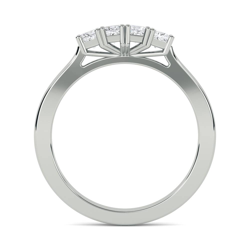 DHMT04009PRI Classic Four Stone Princess Diamond Eternity Ring W
