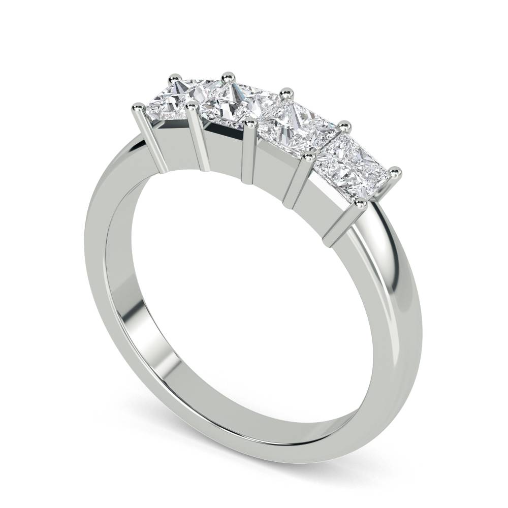 DHMT04010PRI Four Stone Princess Diamond Half Eternity Ring W