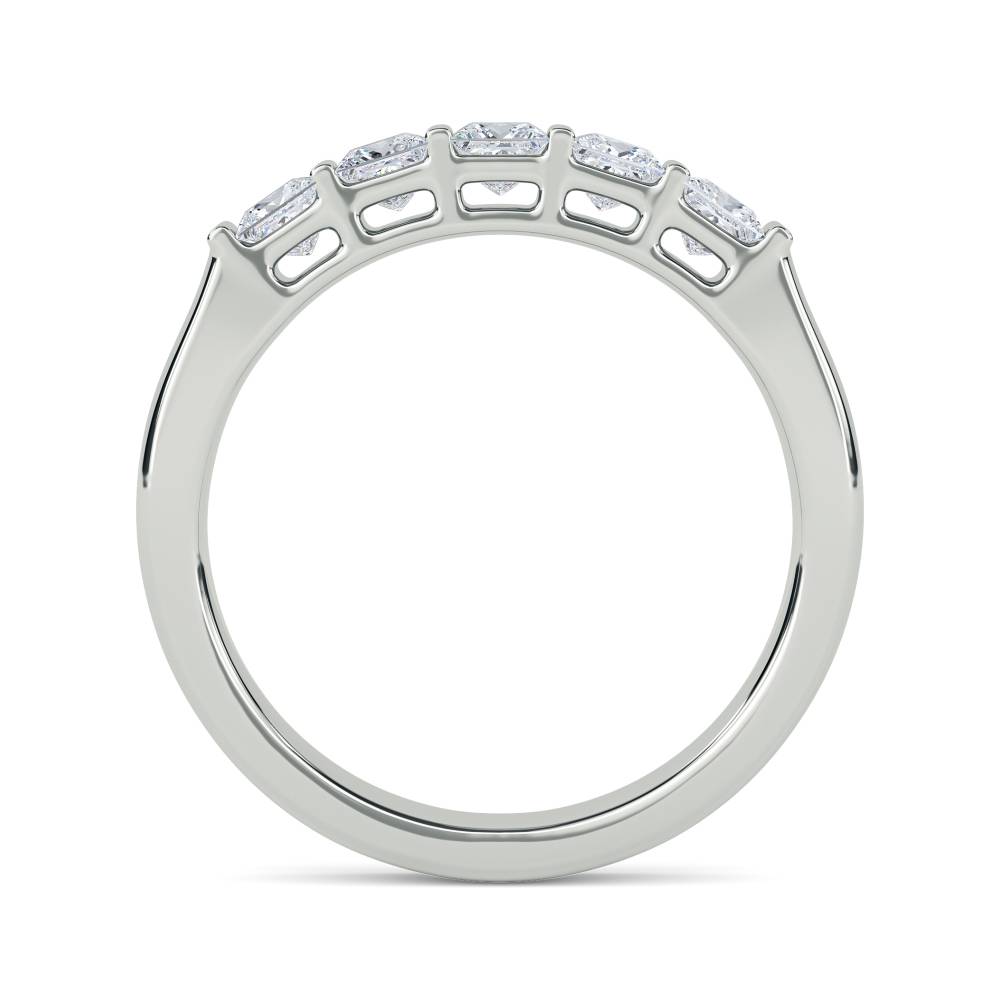 DHMT05111 5 Stone Princess Diamond Half Eternity Ring W